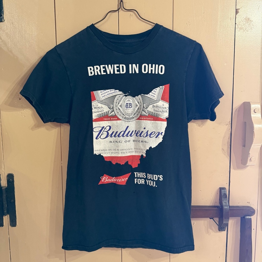 Budweiser Beer Vintage Hanes Black Nano T-Shirt